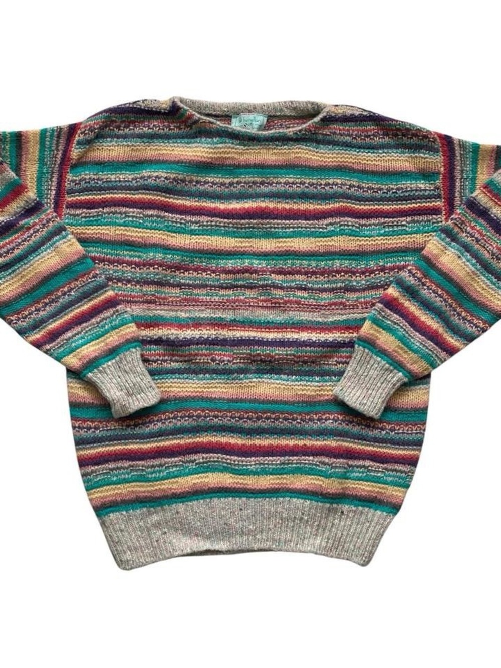 Vintage 1980s Funky Patterned Wool Sweater ☕️